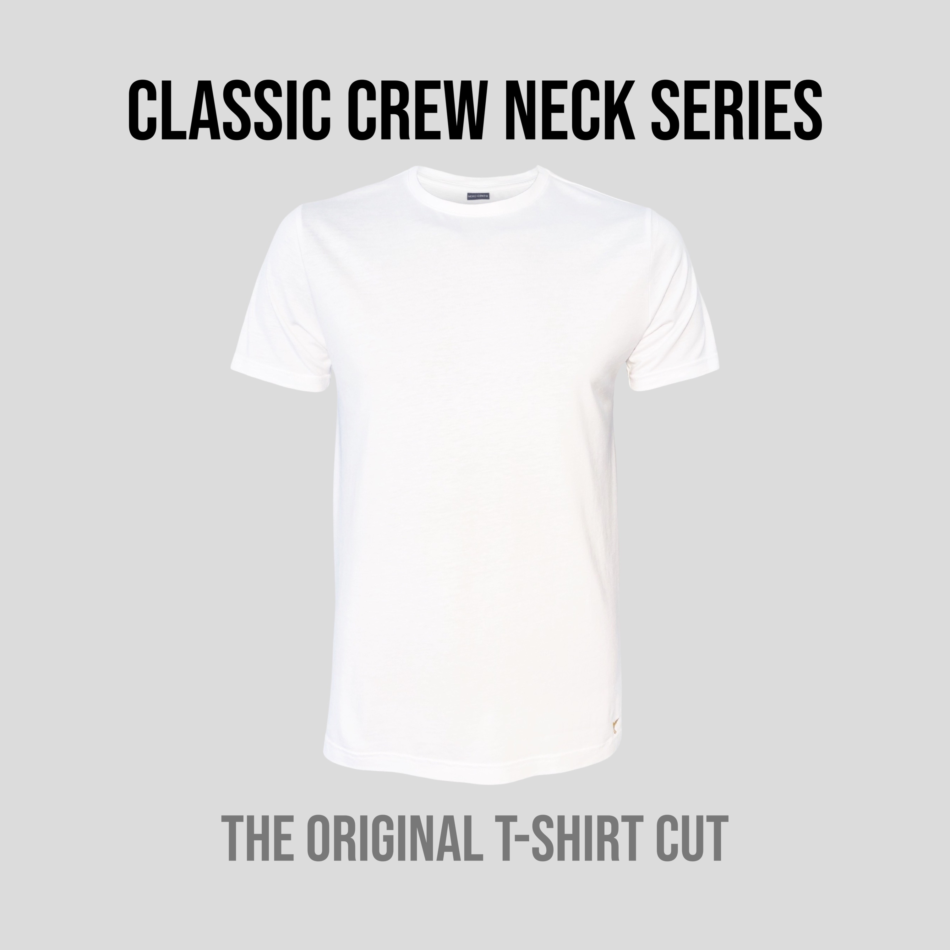 Tシャツ・カットソー SATUR W Classic Crew Neck Half Knit Cream mens-t-shirt-short-sleeve-crew