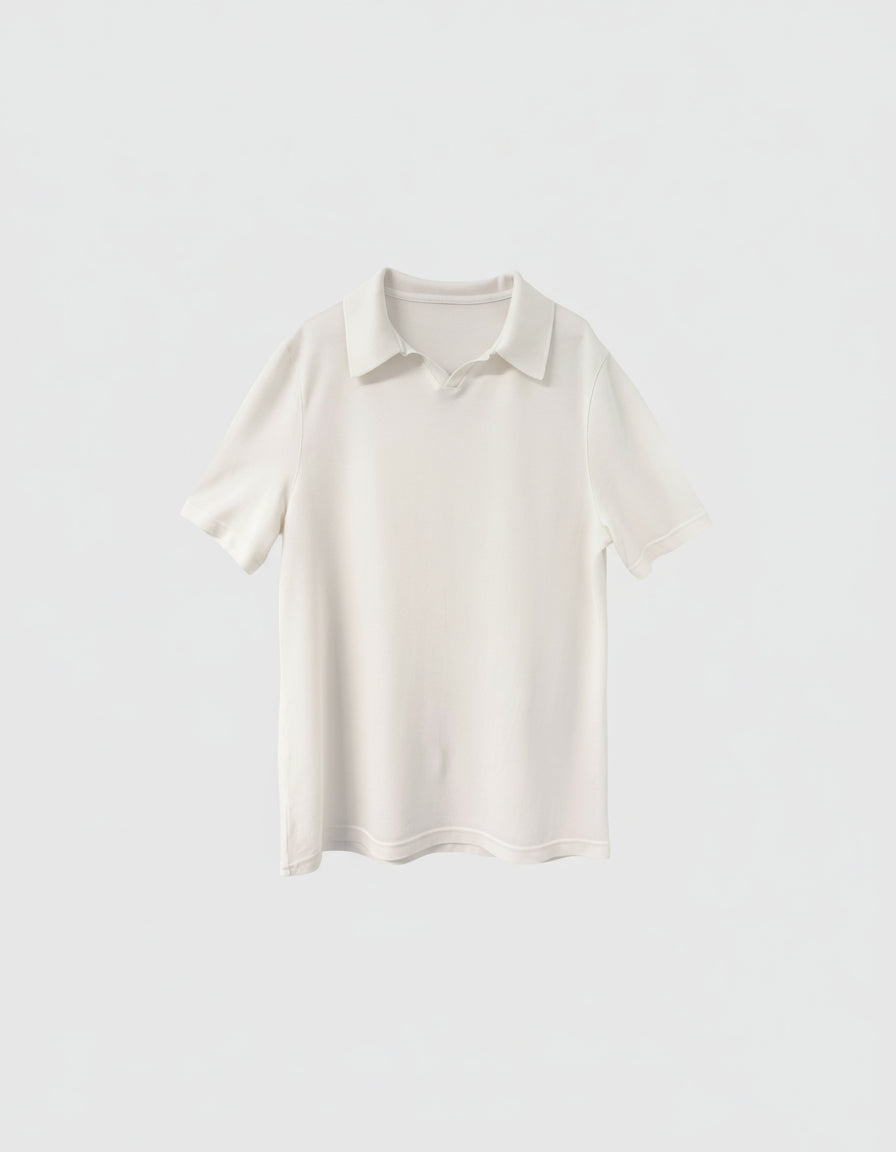 Piqué Poloshirt Tencel Baumwoll Mix