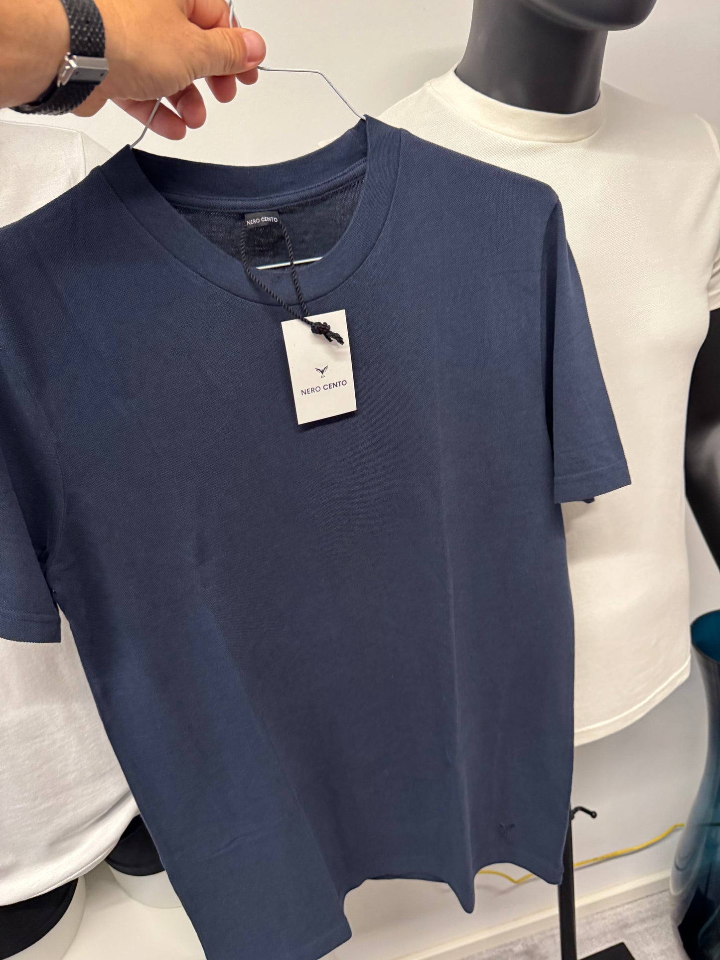 Meisterstück - Piqué Lyocell T-Shirt gestrickt