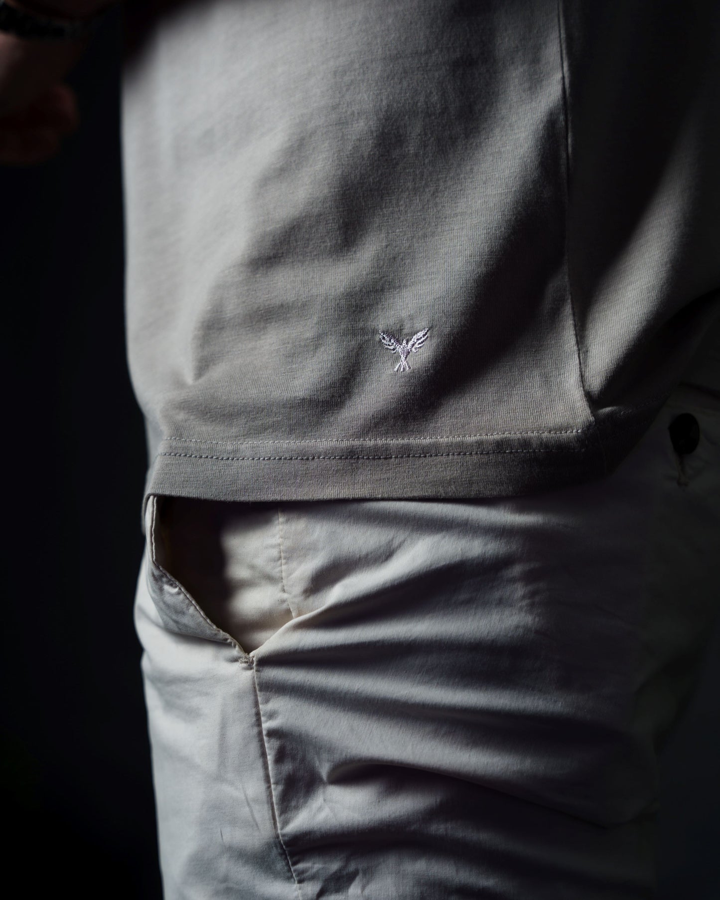 Classic Series Greige- Tencel Mix graues T-Shirt