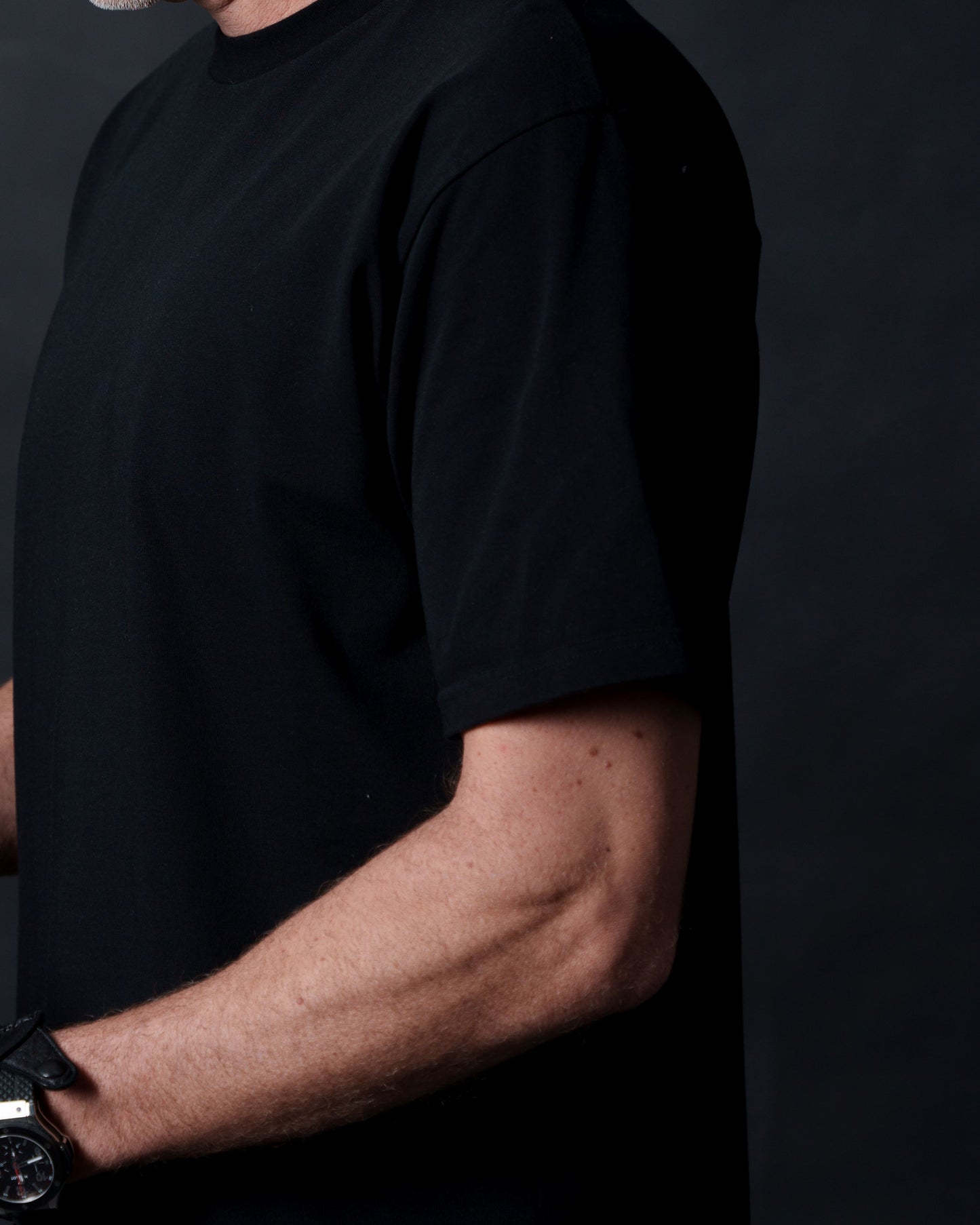 Heavyweight Series Nero - organische Baumwolle schwarzes T-Shirt