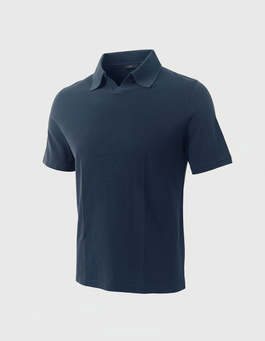 Piqué Poloshirt Tencel Baumwoll Mix