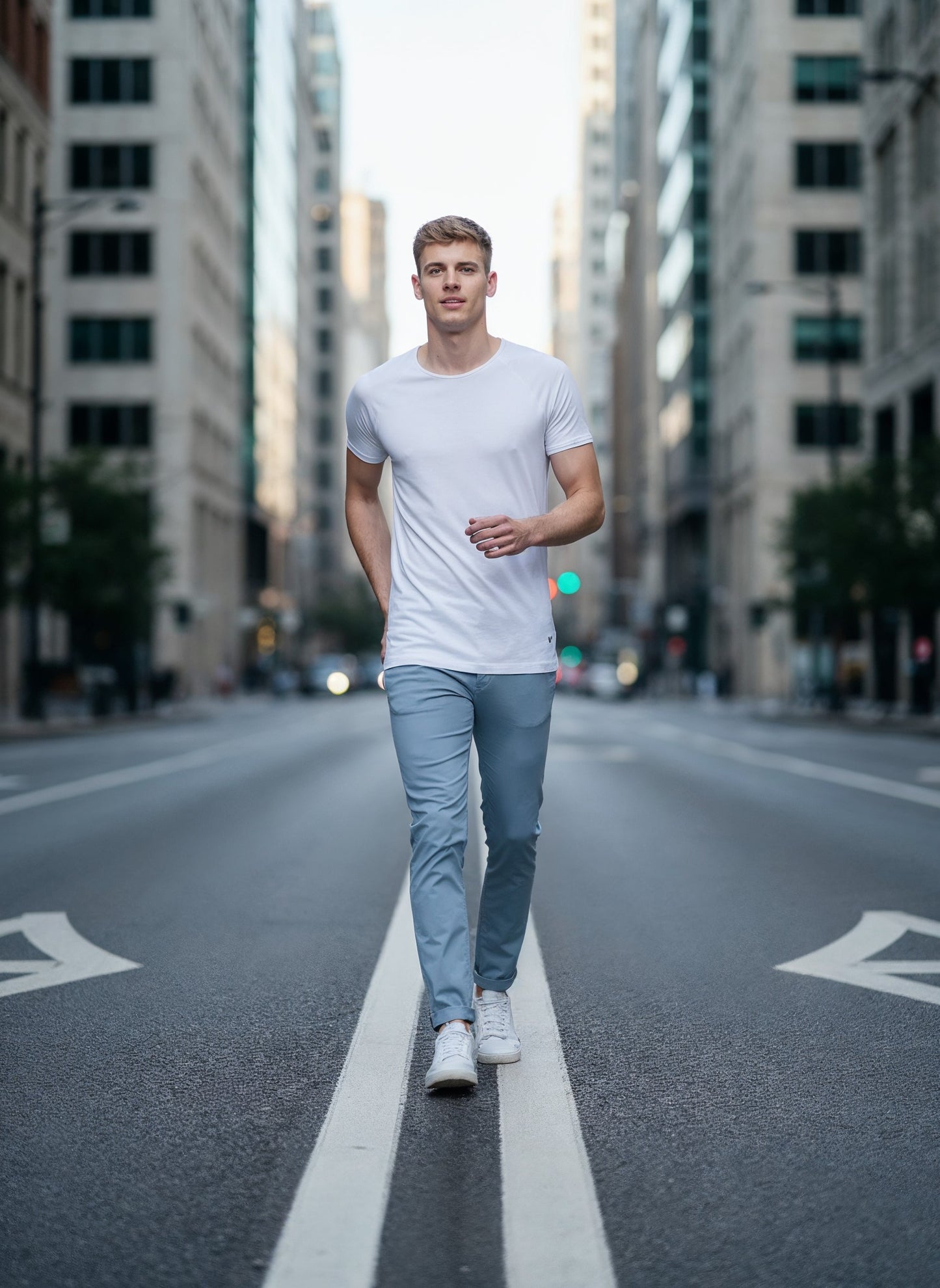 Smart Series Bianco - Tencel Mix weisses T-Shirt