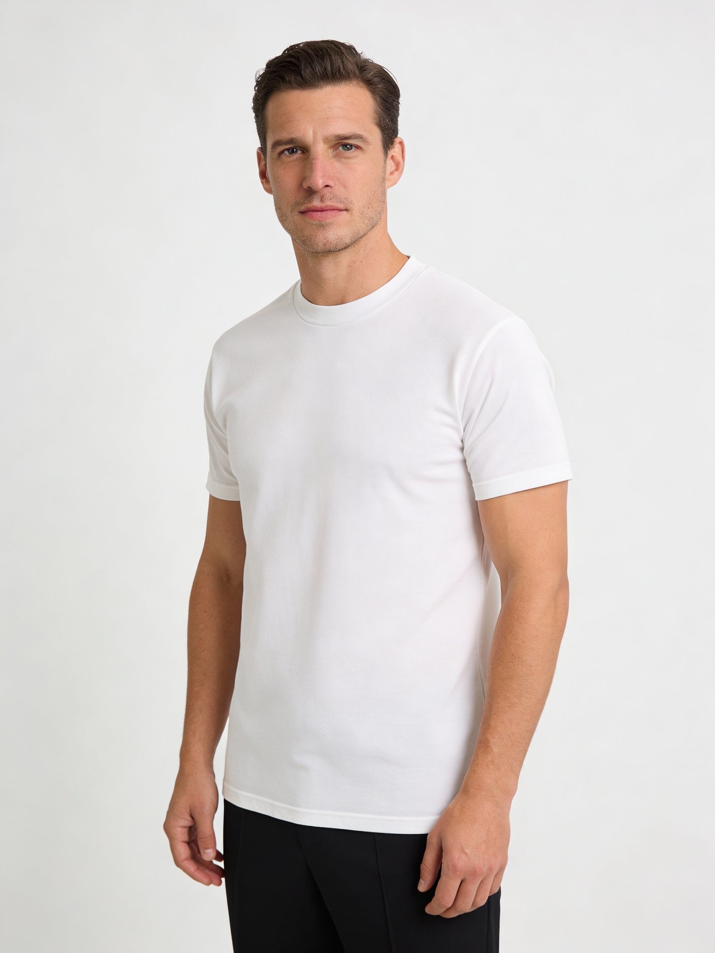 Das Meisterstück – Premium T-Shirt aus TENCEL™ Piqué gestrickt