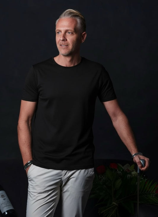 Classic Series Nero - Tencel Mix schwarzes T-Shirt