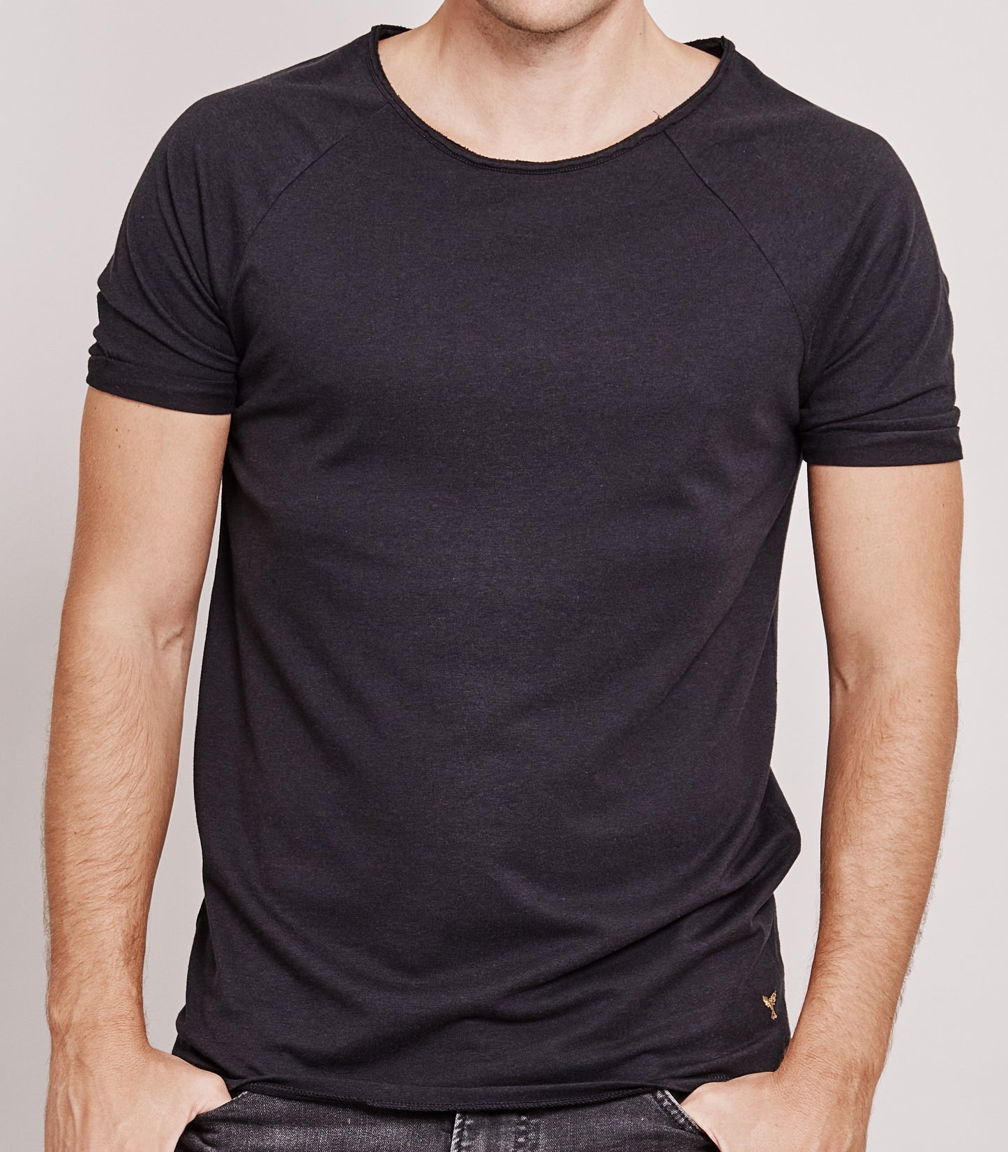 Wild Series Nero - Tencel Mix schwarzes T-Shirt