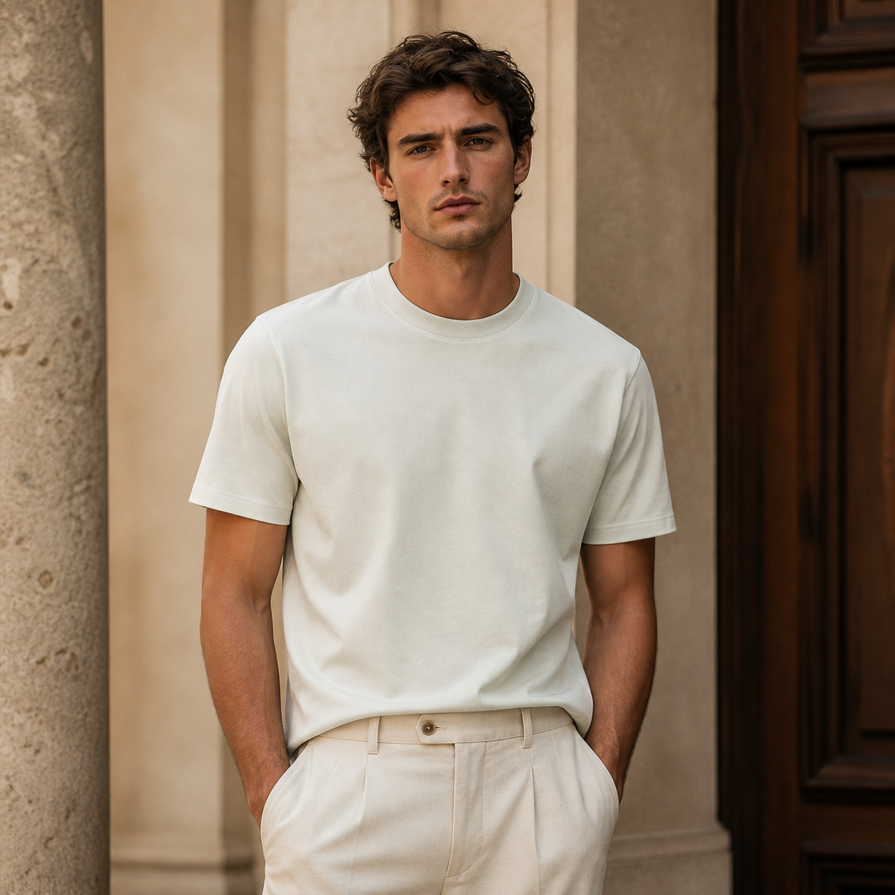 Heavyweight Series Nautico- organic cotton navyblue t-shirt