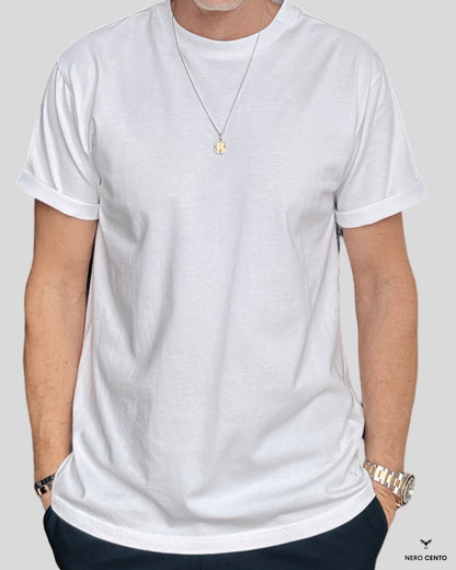 Heavyweight Series Bianco - Organic Cotton white blank T-Shirt 220 G/M²