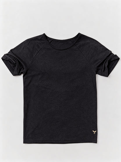Wild Series Nero - Tencel Mix schwarzes T-Shirt