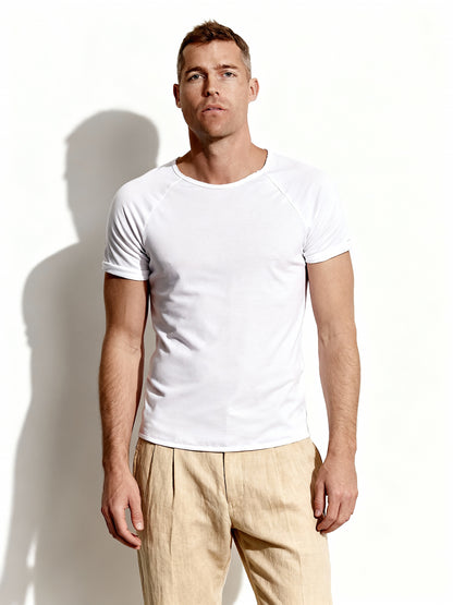 Wild Series Bianco - Tencel Mix weisses T-Shirt