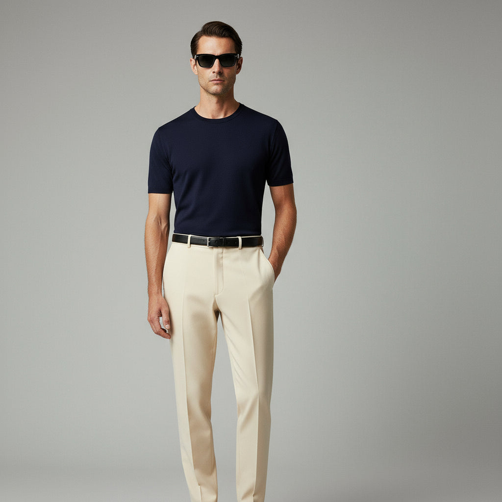 Das Meisterstück – Premium T-Shirt aus TENCEL™ Piqué gestrickt