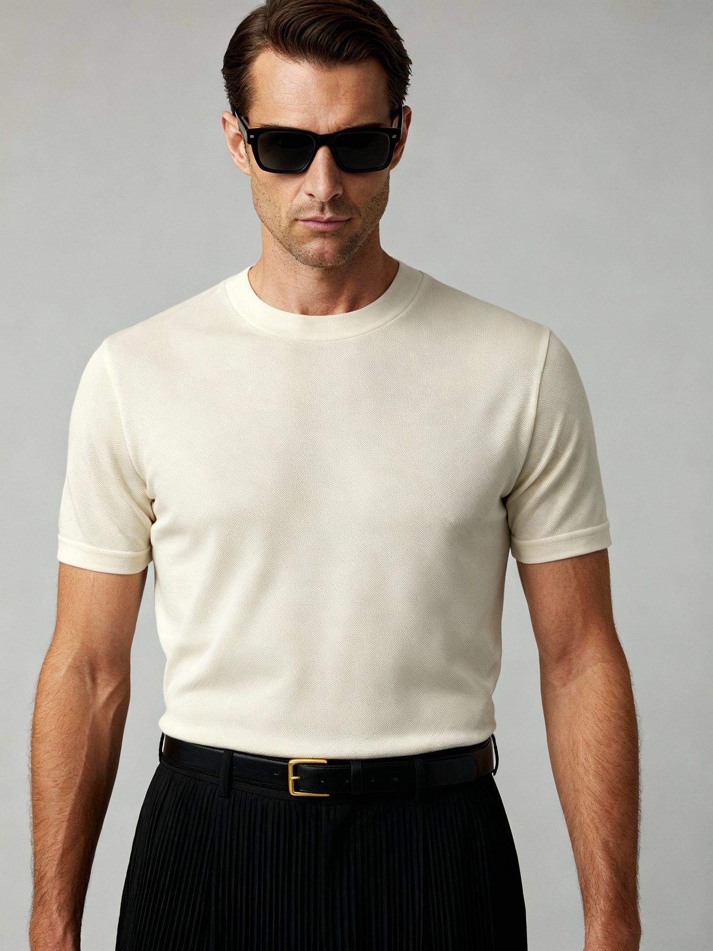 Das Meisterstück – Premium T-Shirt aus TENCEL™ Piqué gestrickt