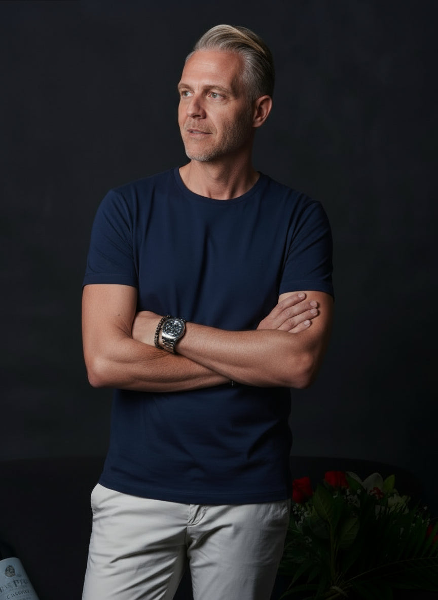 Classic Series Nautico - Tencel Mix navyblaues T-Shirt