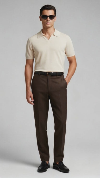 Piqué Poloshirt Tencel Baumwoll Mix