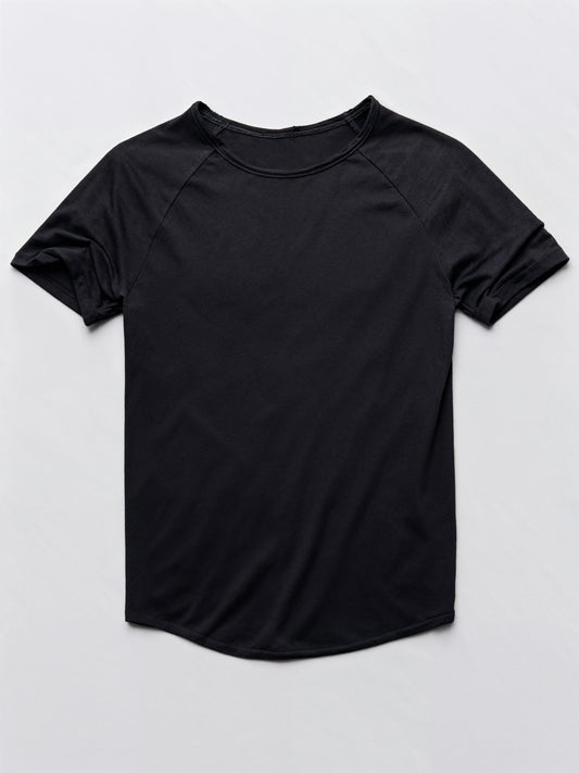 Wild Series Nero - Tencel Mix schwarzes T-Shirt